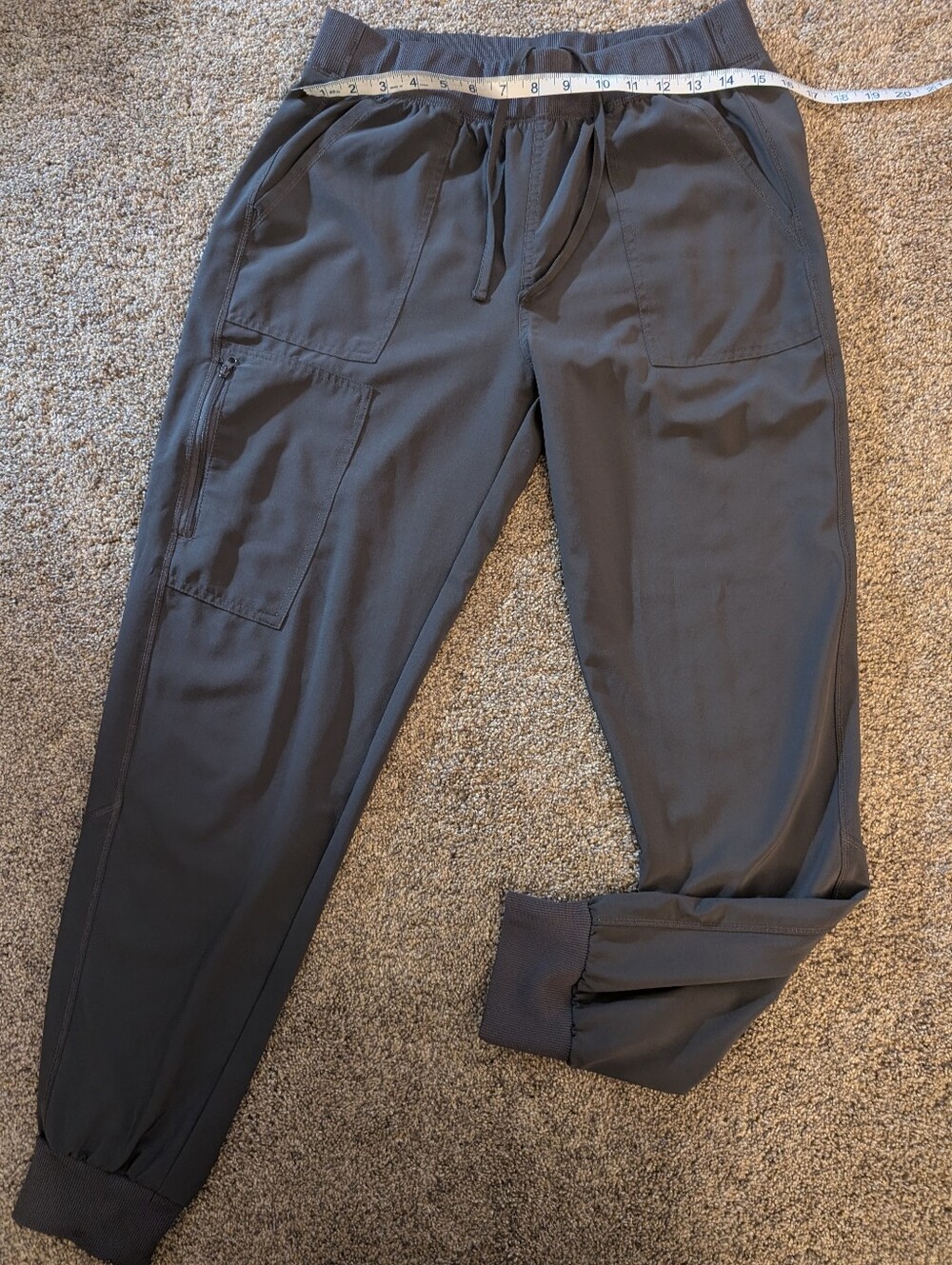 Women's Charcoal Allura By Cherokee Scrub Jogger Style Pants EUC Size M